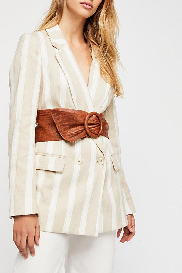 Terracotta Leather Wrap Belt By Free People